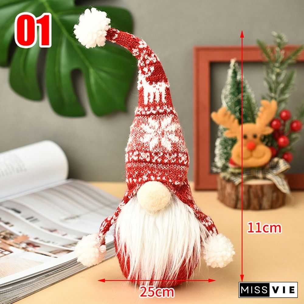 34Styles Elf Doll Ornaments Faceless Plush Doll Rudolph Gnomes Dwarf Santa Claus Swedish Tomte Dwarf