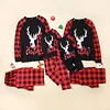 Family Christmas Printed Christmas Antlers Parent-child Pajamas