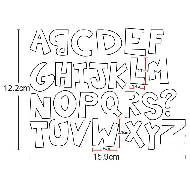 Craft Dies Metal Cutting Dies Cut Die Mold Alphabets Letter Number Scrapbooking Dies Paper Knife Mould Blade Punch Stencils Dies