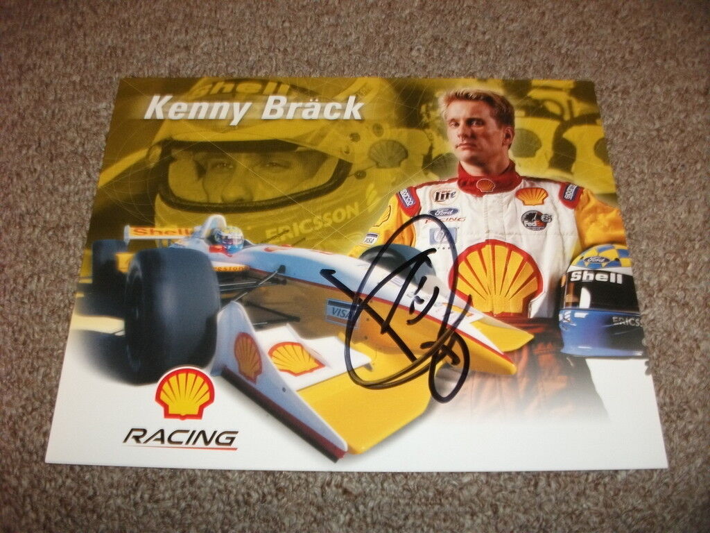 Kenny Brack Signed Indy Car Racing 8x10 Photo Poster painting