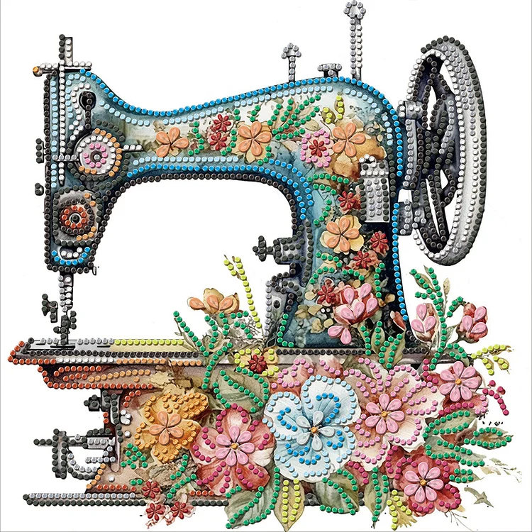 Sewing Machine 30*30CM(Canvas) Special Shaped Drill Diamond Painting gbfke