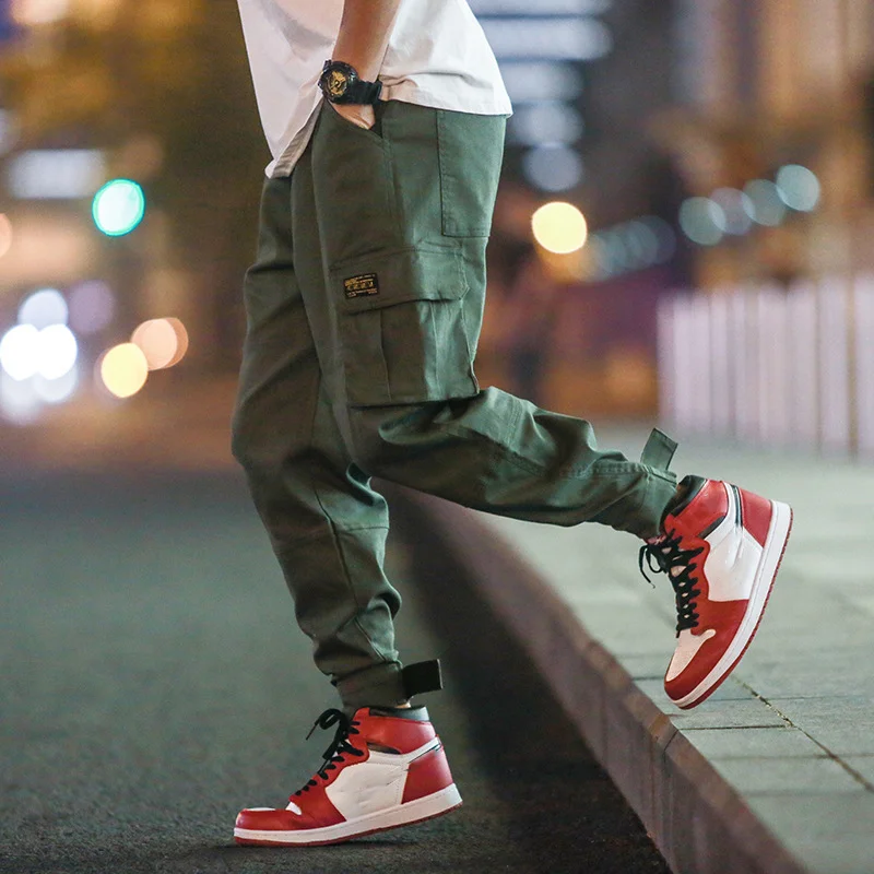 All-match loose pocket casual pants