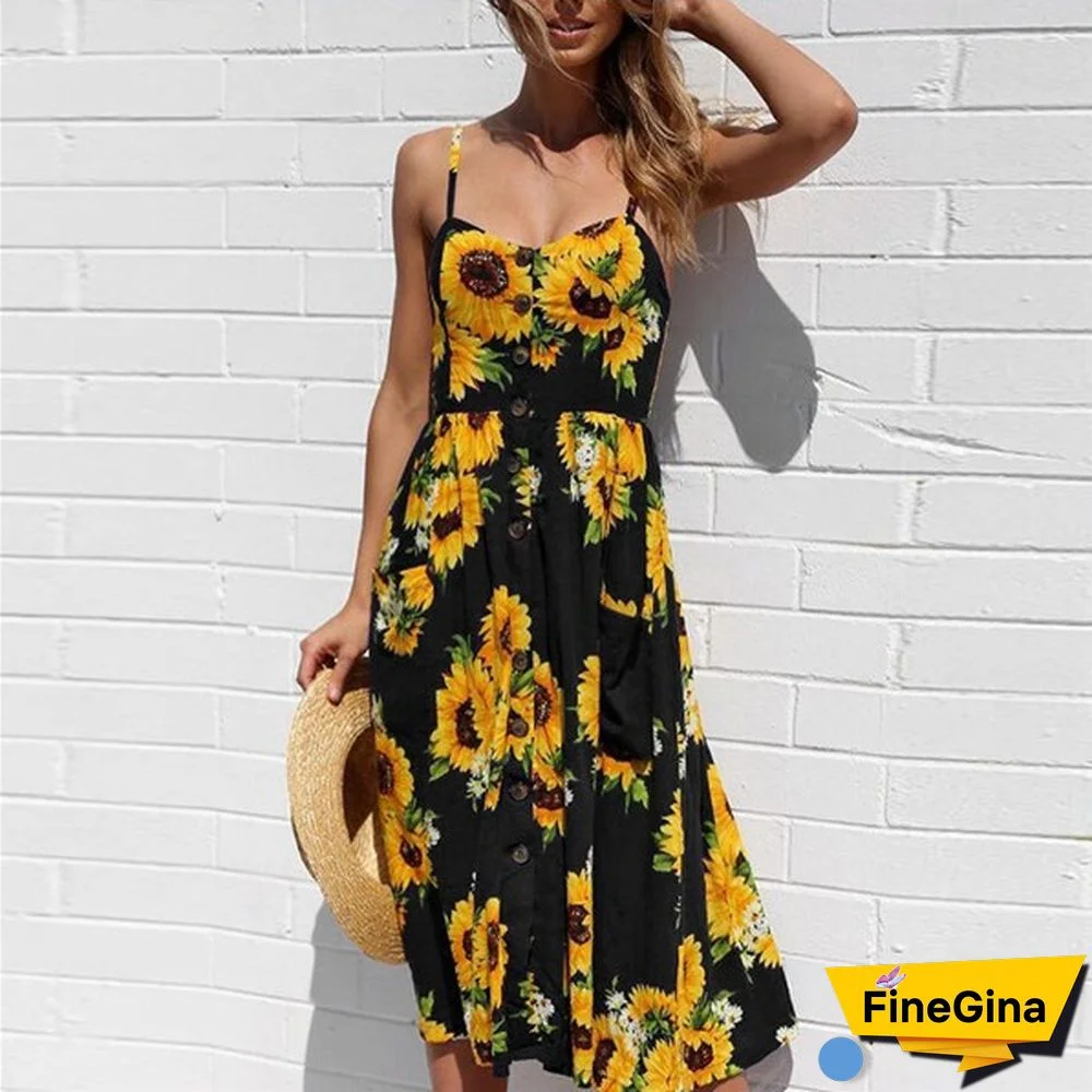 Sexy Suspender Button Backless Dress Women Y2k Dress Summer Clothing For Women Vestidos De Mujer