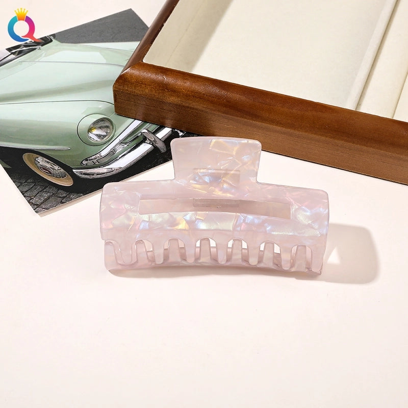 Women’s Minimalist Classic Style Solid Color PVC Hair Claws