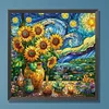Diamond Painting-DIY Full Round Drill Stained Glass Art Sunflower