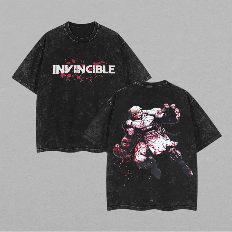 Invincible Printed Unisex Washed T-Shirt