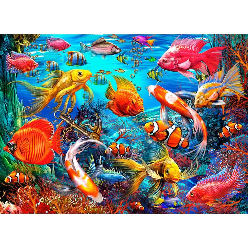 Diamond Painting - Full Round - Sea Ocean Fish(45*35cm)