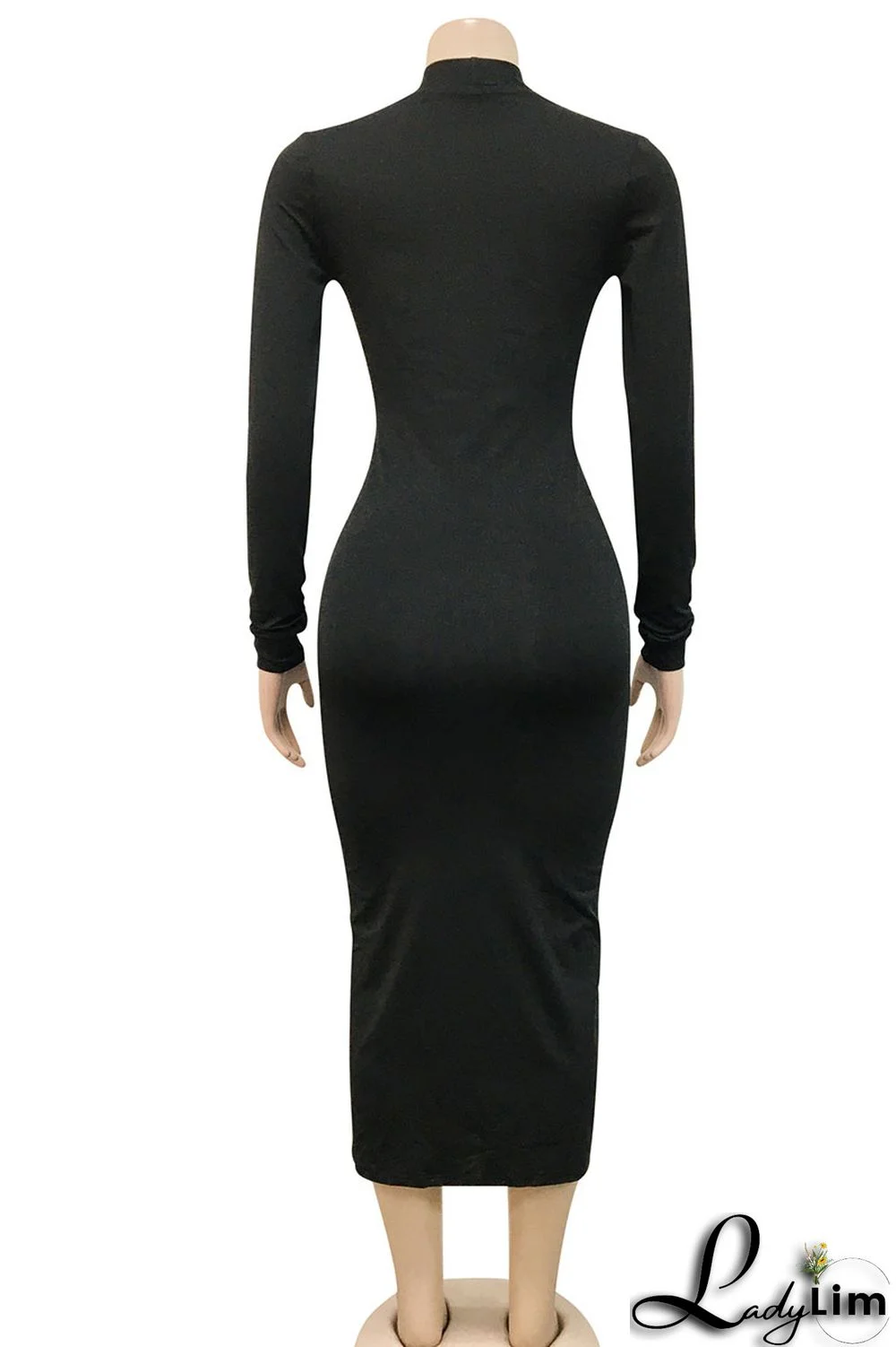 Orange Sexy Solid Patchwork Slit V Neck Long Sleeve Dresses