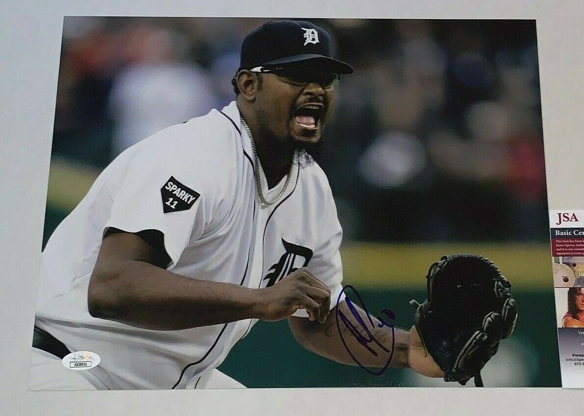 Jose Valverde signed Detroit Tigers 11x14 Photo Poster painting autographed JSA