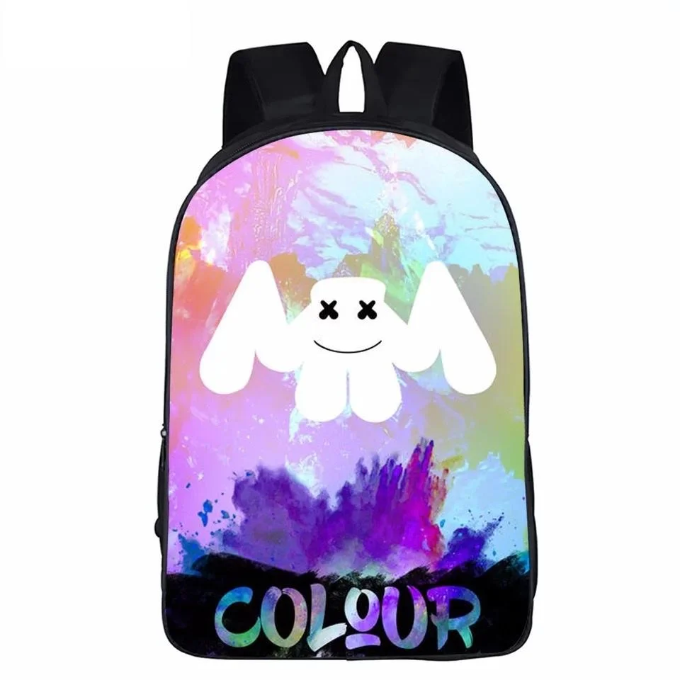 Buzzdaisy 3D Marshmello Backpack School Supplies Satchel Casual Book Bag School Bag for Kids Boy Girls Backpack Junior Bag