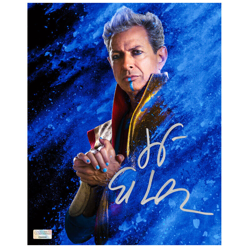 Jeff Goldblum Autographed Thor: Ragnarok Grandmaster 8x10 Photo Poster painting