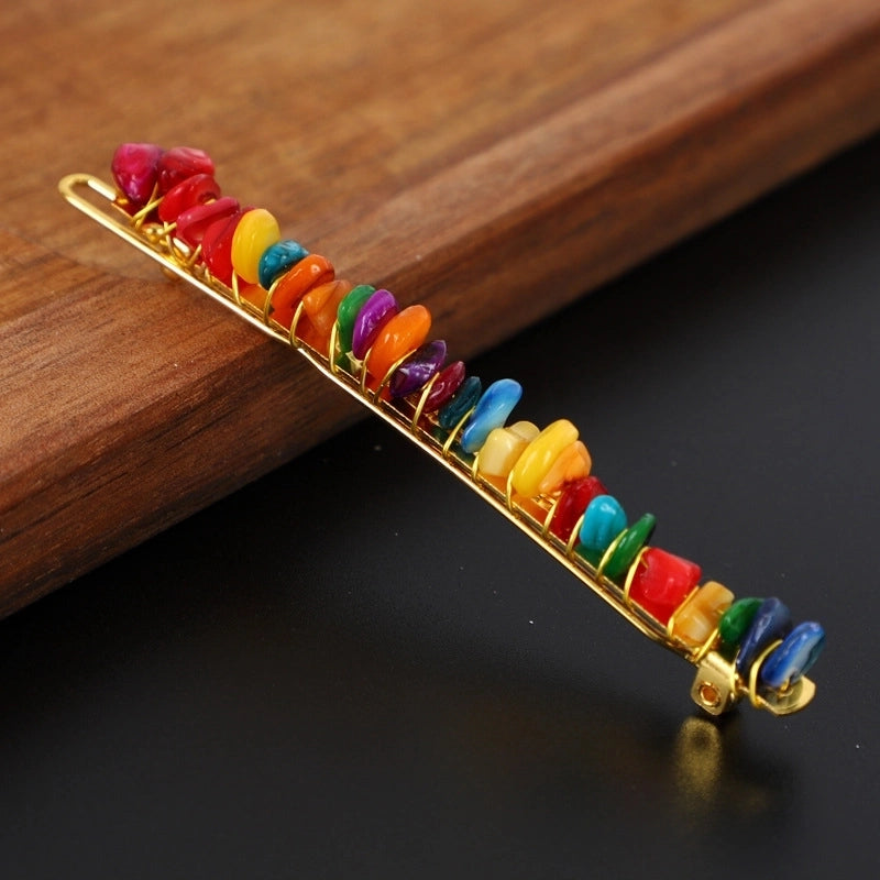 Women’s Retro Geometric Natural Crystal Hair Clip