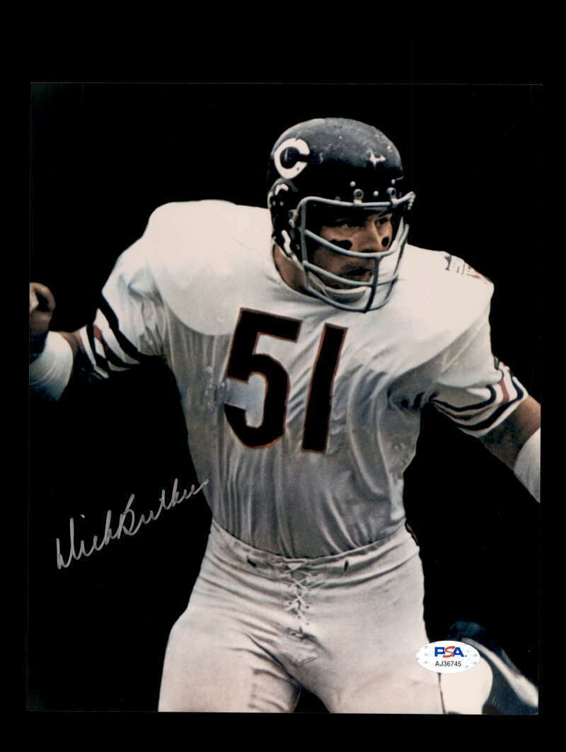 Dick Butkus PSA DNA Coa Autograph 8x10 Signed Photo Poster painting Bears