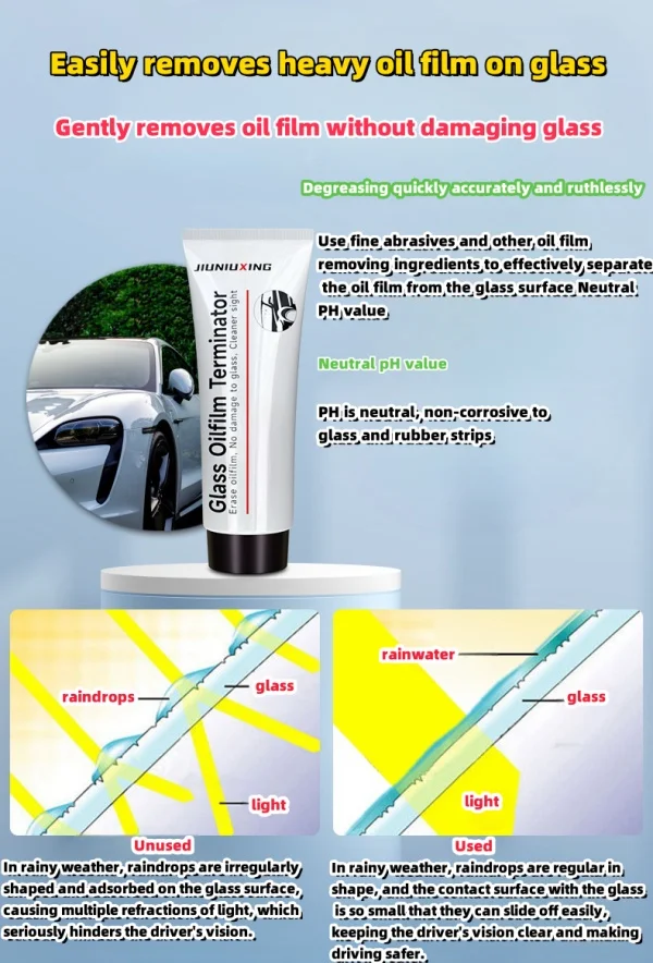 Car Glass Strong Decontamination Heavy Oil Film Cleaning Paste