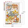 Automne gobelin 5d bricolage diamant peinture kits r&eacute;sine plein rond maison art mural