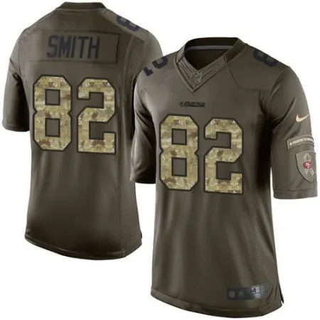 49ers #82 Torrey Smith Green Youth Stitched NFL Limited Salute to Service Jersey
