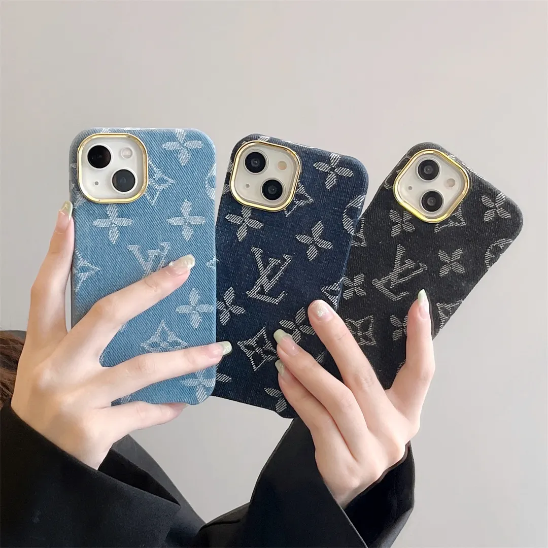 LV Monogram Denim Jacquard Fabric Apple iPhone Case