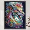 (Big Size) Colorful Dragon - 11CT Stamped Cross Stitch 50*65cm/19.69*25.59in