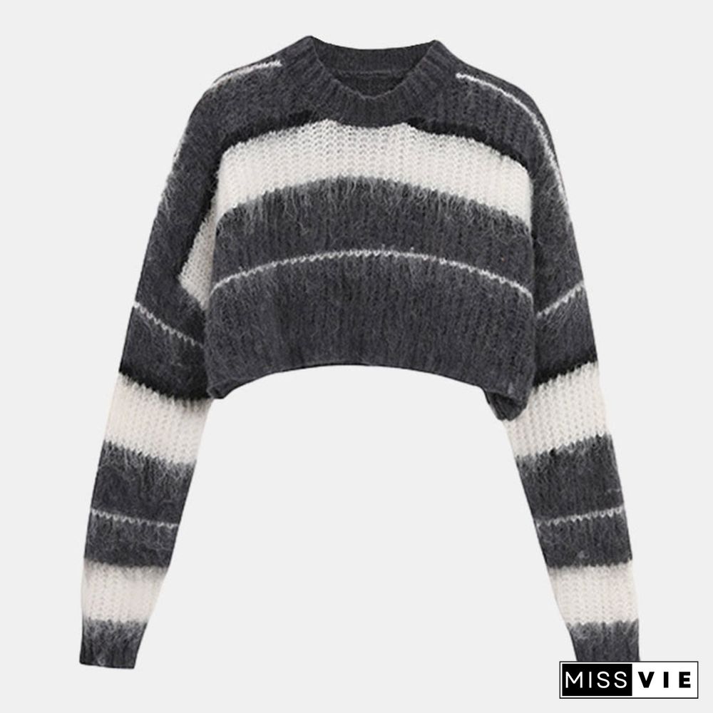Chic Stripe Colorblock Sweater