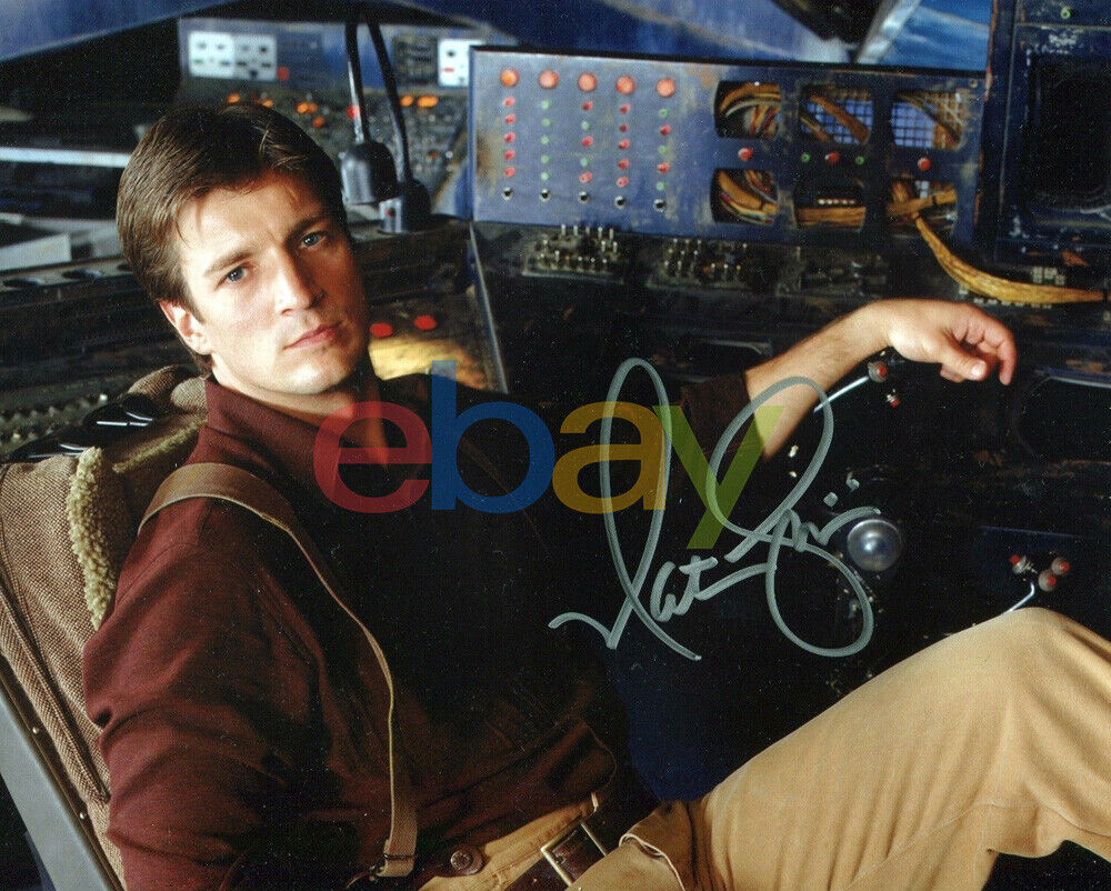 Nathan Fillion Signed 8x10 Photo Poster painting reprint