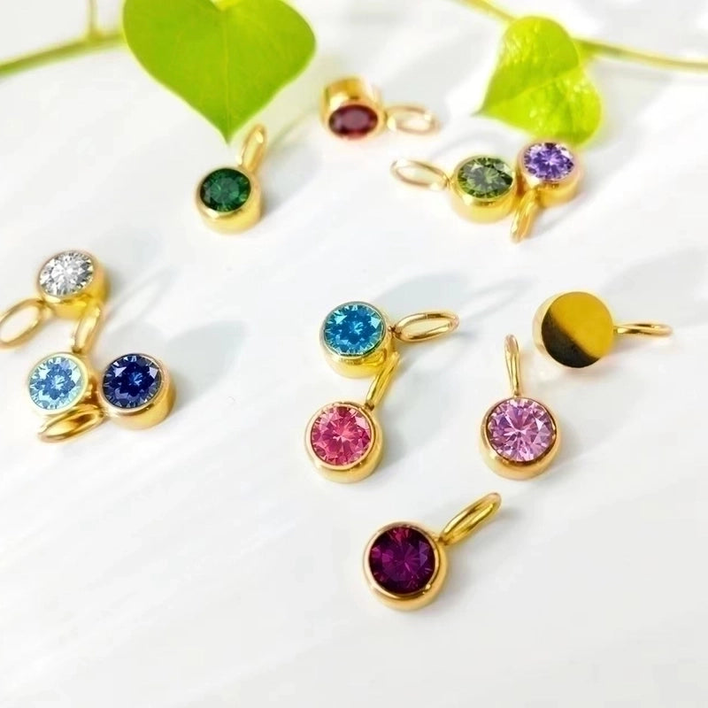 1 Piece Stainless Steel Rhinestones 14K Gold Plated Rose Gold Plated Inlay Polished Pendant