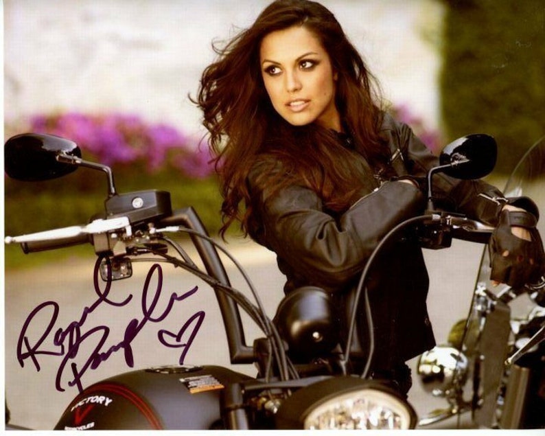 Raquel pomplun signed autographed motorcycle Photo Poster painting