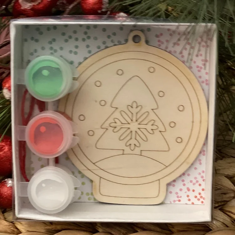 DIY Ornament Kit, Kids Ornament Kit, Paint Your Own Ornament, Snow Globe  Ornament