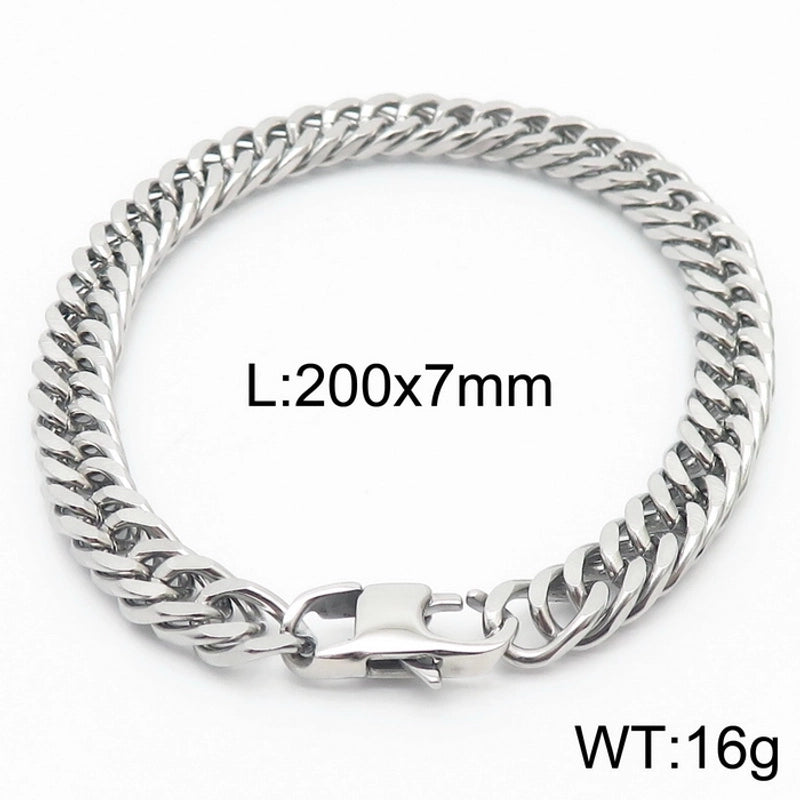 Minimalist Solid Color Titanium Steel Unisex Bracelets