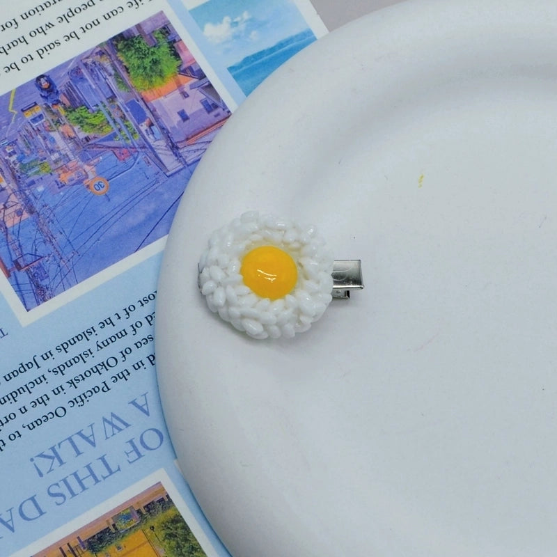 Women’s Cute Egg Plastic Epoxy Hair Clip