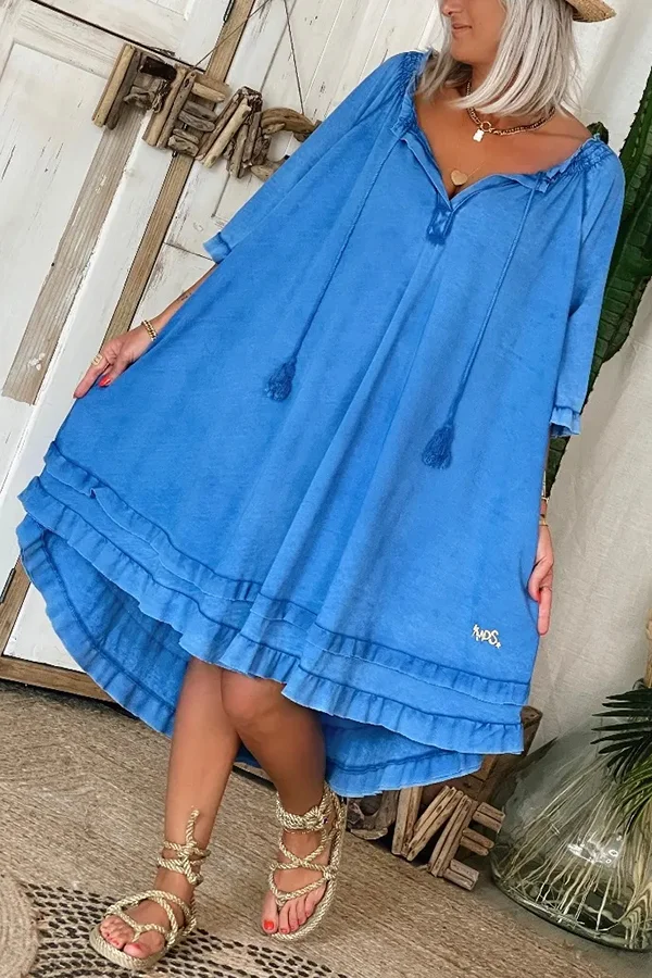Little Saya Ultra-Light Electric Blue Dress
