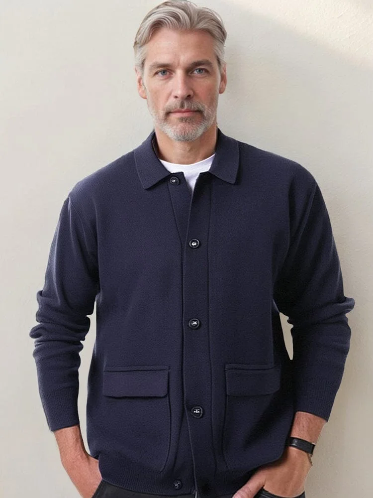 Timeless Polo Collar Cardigan QueenFunky