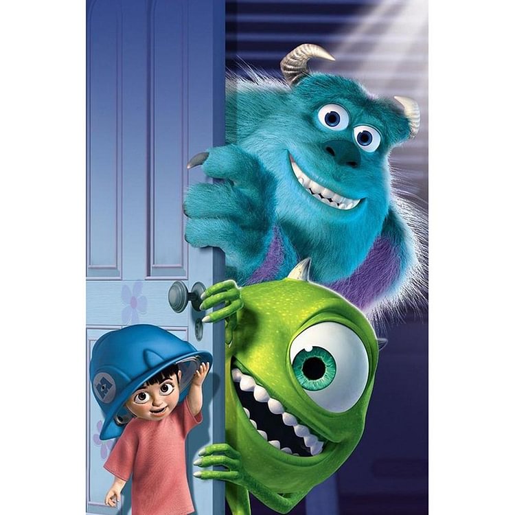 Monsters Inc  Full Round Diamond Painting 30X40cm