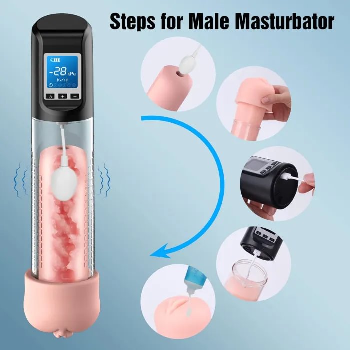 6 Suction 9 Vibration Electric Vacuum Penis Pump with Pocket Pussy 6 Suction 9 Vibration Electric Vacuum Penis Pump with Pocket Pussy
