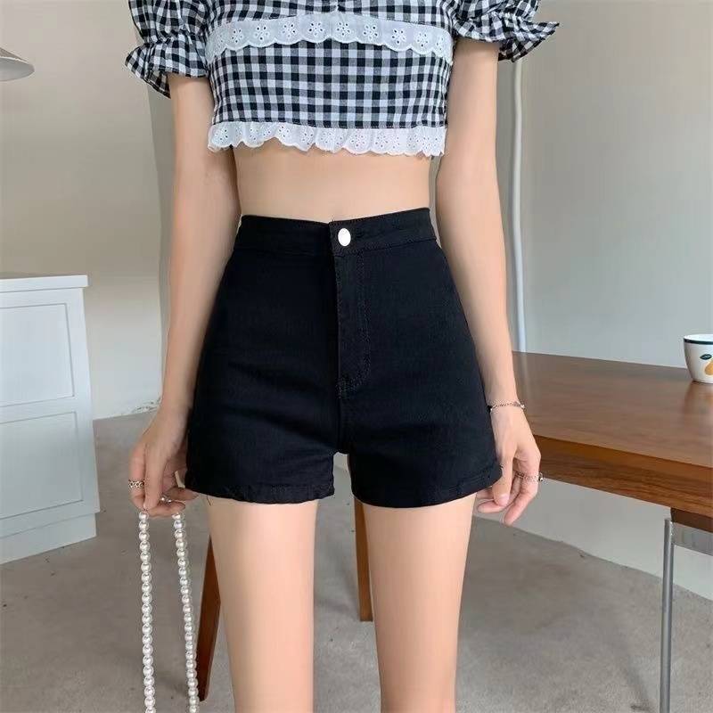 Elegant High-Waist Denim Shorts for Women - Summer 2025 Zara Look with Embellished Fringe Design