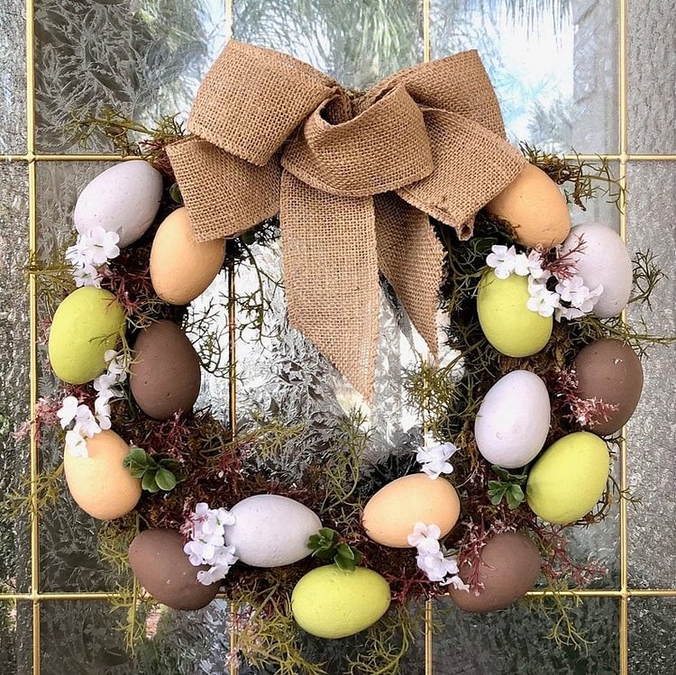2022 New Easter Decoration - Egg Wreath for Easter. 15" D