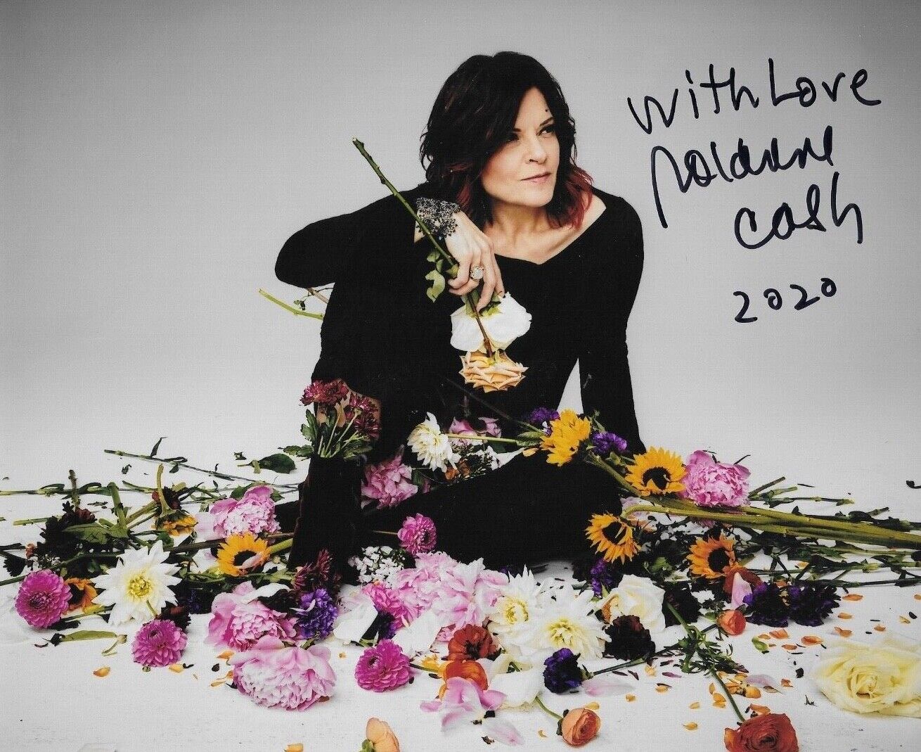 * ROSANNE CASH * signed 8x10 Photo Poster painting * JOHNNY CASH * BLACK CADILLAC * COA * 2