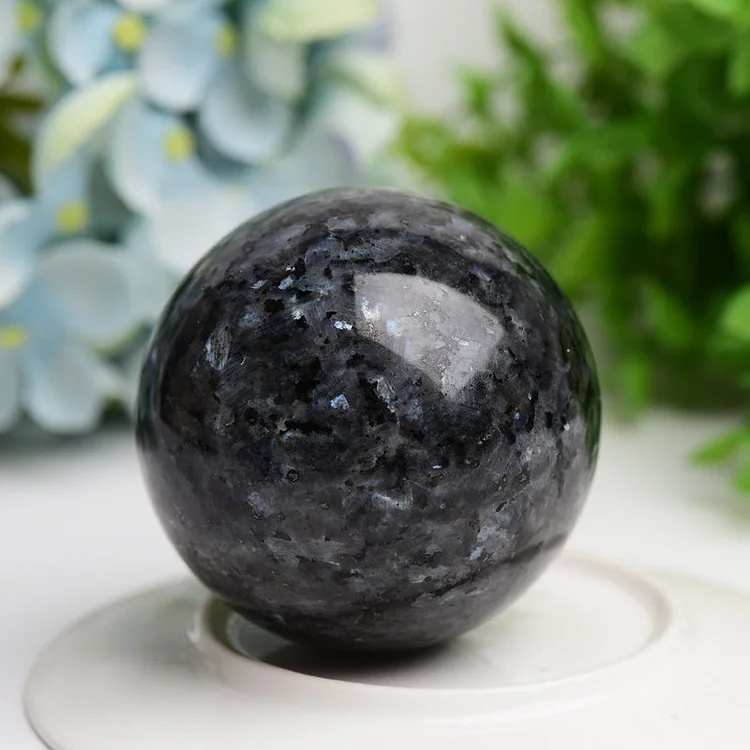2.0"-3.0" Larvikite Crystal Sphere Bulk Crystal