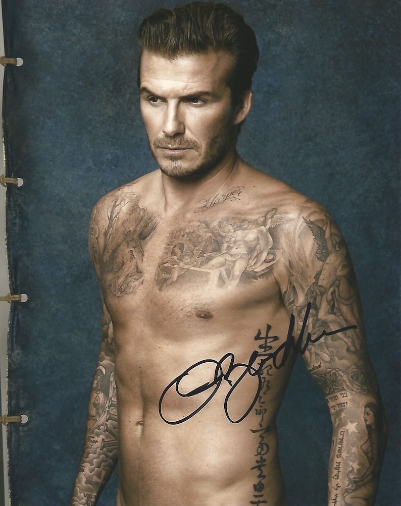 DAVID BECKHAM 8 x10 20x25 cm Autographed Hand Signed Photo Poster painting