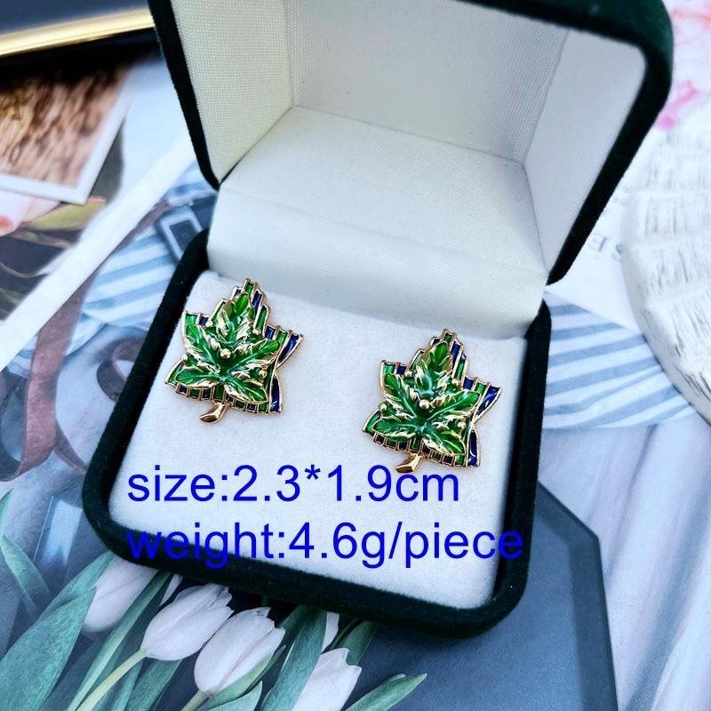 Maple Leaves Delicate Stud Mixed Earring