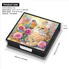 Diamond Painting PU Cats Flowers Note Box with 160 Sheets for Office Home