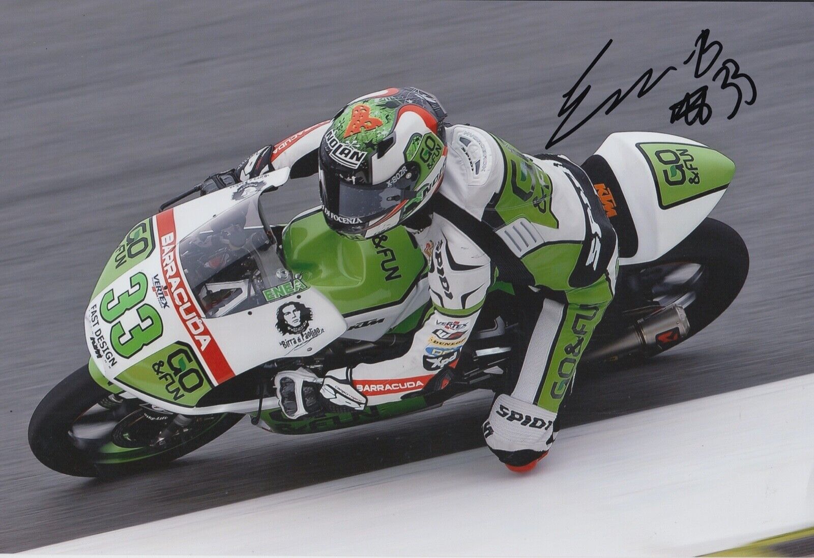 Enea Bastianini Hand Signed 12x8 Photo Poster painting - MotoGP Autograph 1.