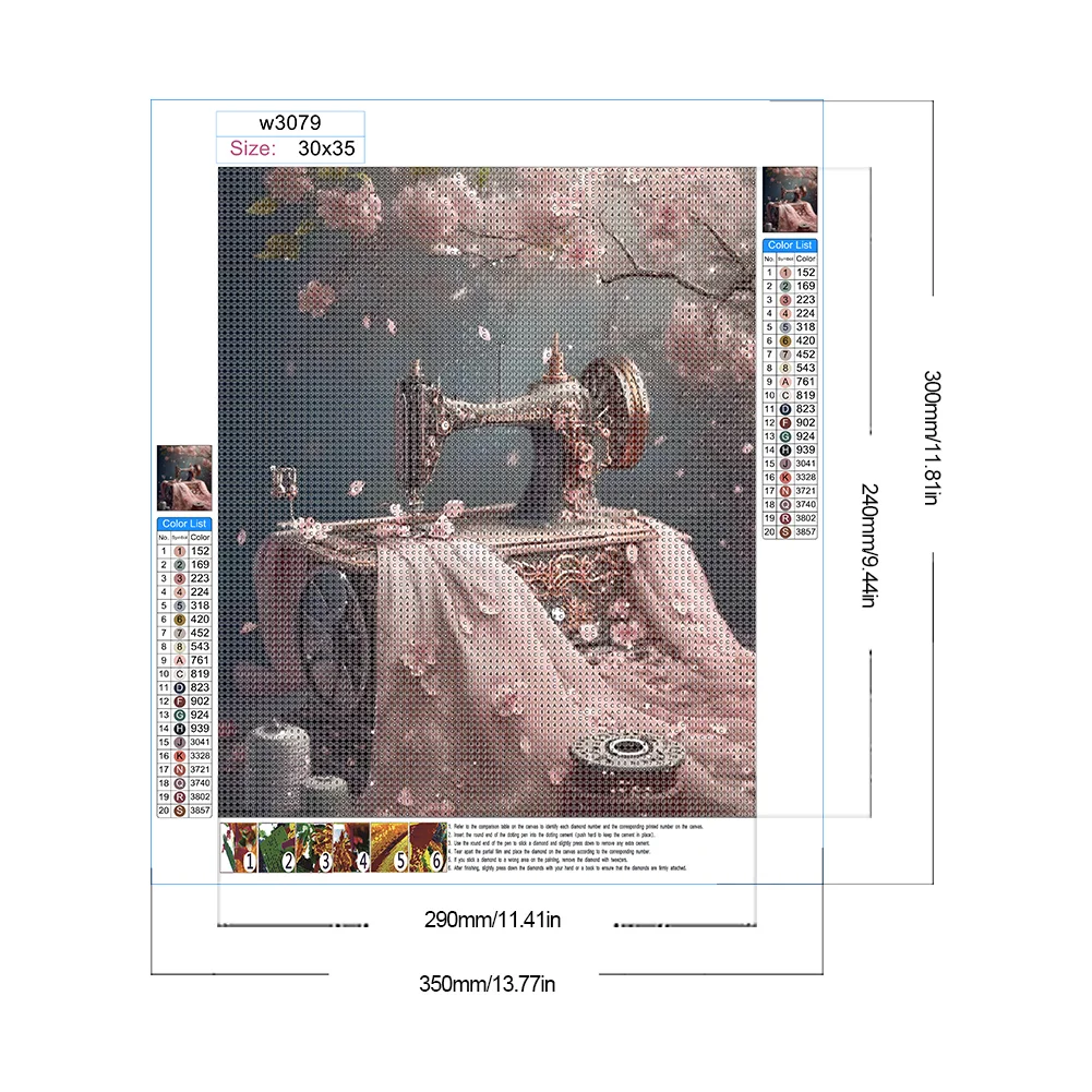 Diamond Painting - Full Round Drill - Cherry Blossom Sewing(Canvas|30*35cm)