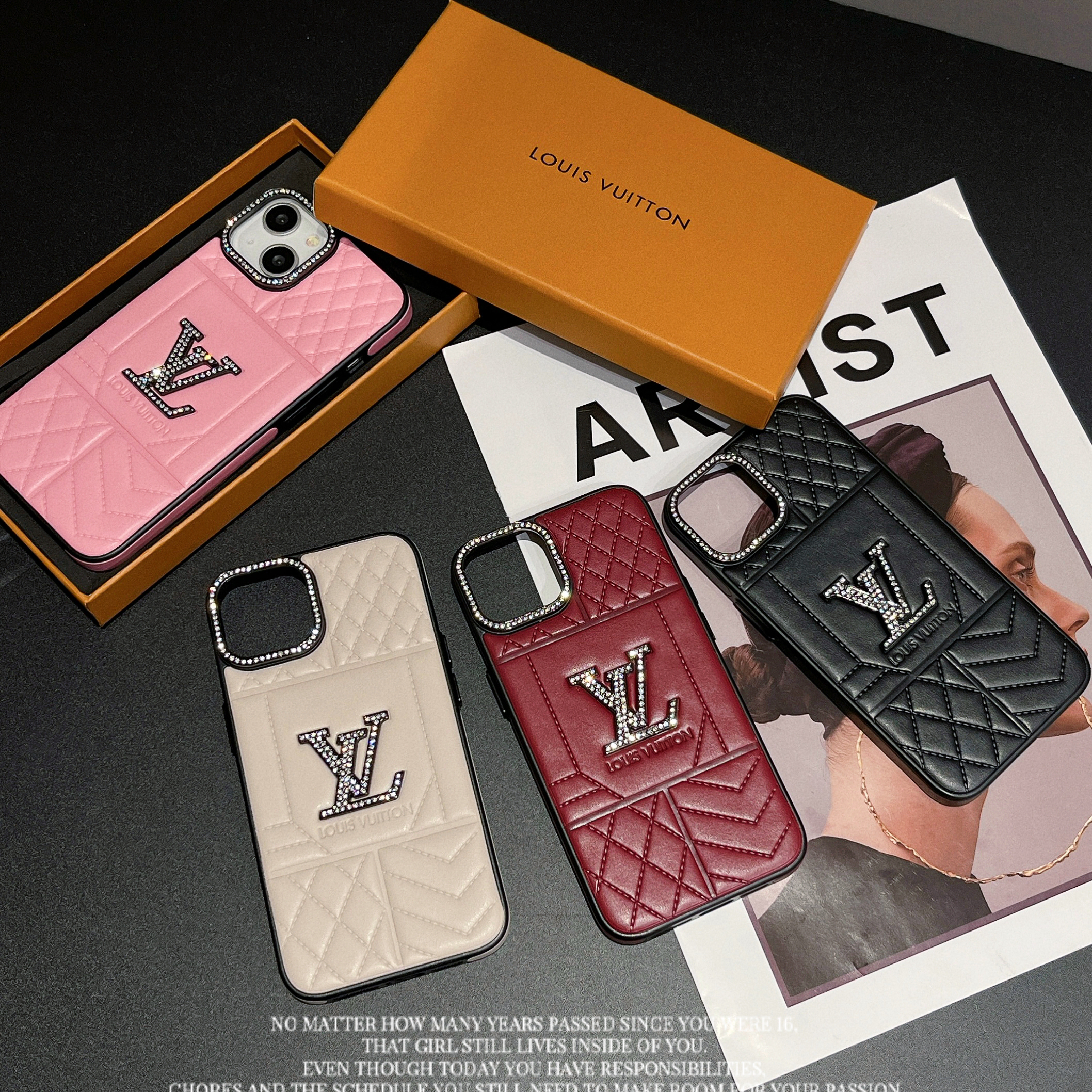 Leather LV Monogram Luxury iPhone Cases