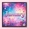 January-18CT Stamped Cross Stitch 25*25cm/9.84*9.84in tapestrymarket