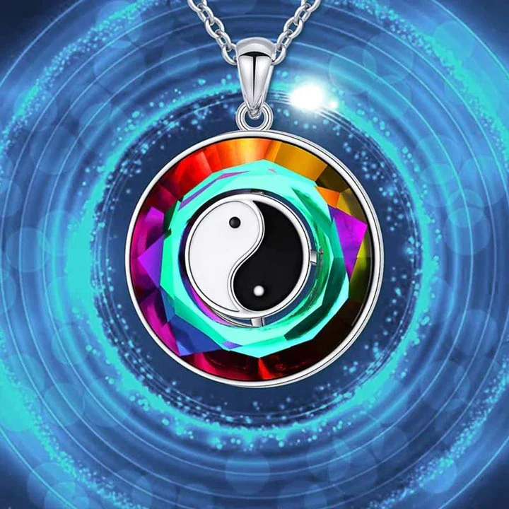 For Love - S925 Love is a Meeting of two Souls Crystal Yin Yang Necklace