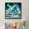 Aurora Mountains Polar Bear-11CT Stamped Cross Stitch 50*50cm/19.69*19.69in