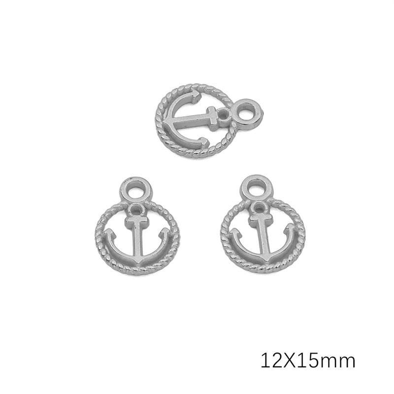 20 PCS/Package 304 Stainless Steel Solid Color Jewelry Accessories Pendant