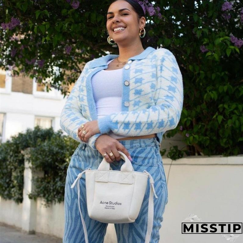 Joskaa Wsevypo Vintage Women Houndstooth Sweaters Coats Classic Long Sleeve Lapel Button-Down Knitted Cardigans Tops Slim Fit Jumpers