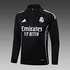 2025/2026 Real Madrid Half-Pull Training Suit Black Football Shirt 1:1 Thai Quality