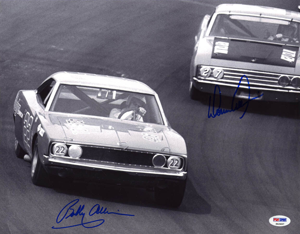 Donnie & Bobby Allison DUAL SIGNED 11x14 Photo Poster painting NASCAR LEGEND PSA/DNA AUTOGRAPHED